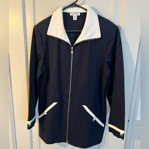 St. John Sport Vintage Navy and White Nautical Jacket